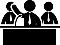 Businessmen Behind Desk Tracing Svg Vector, Free Vectors File
